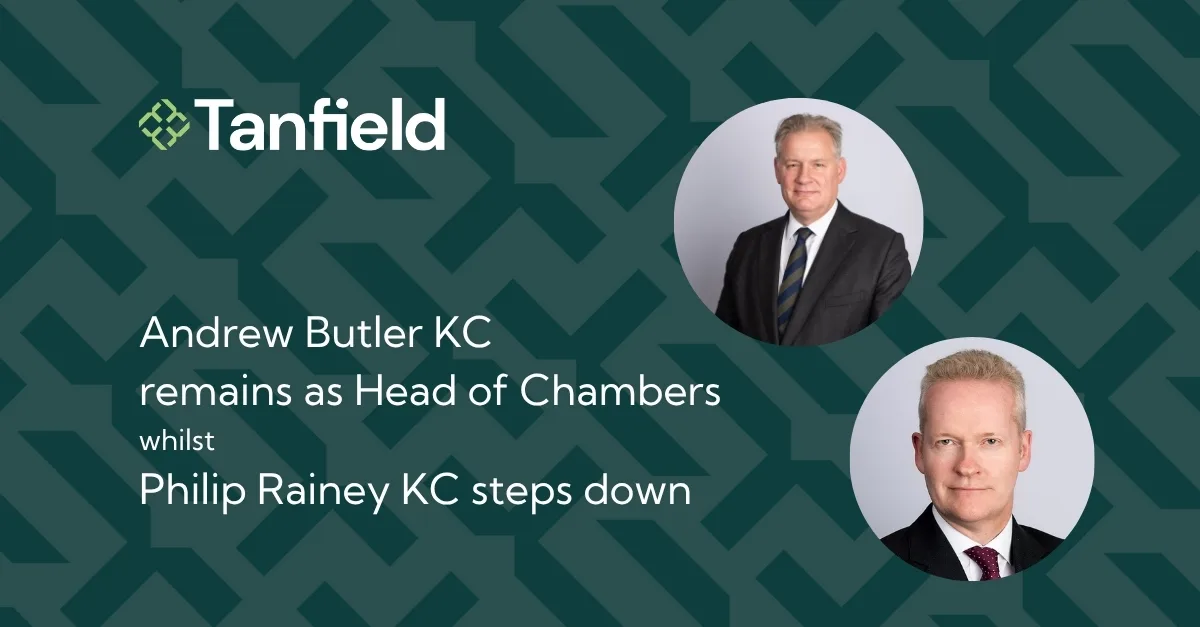 Philip Rainey KC steps down as Tanfield completes leadership transition