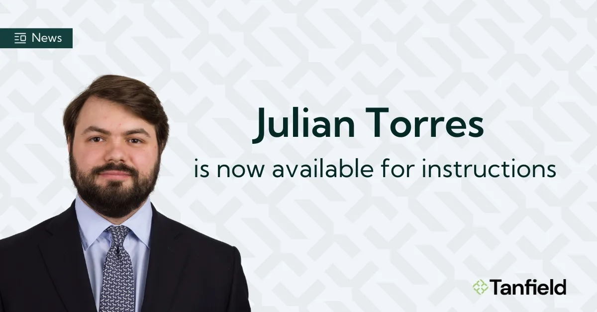 Julian Torres is now available to take on instructions
