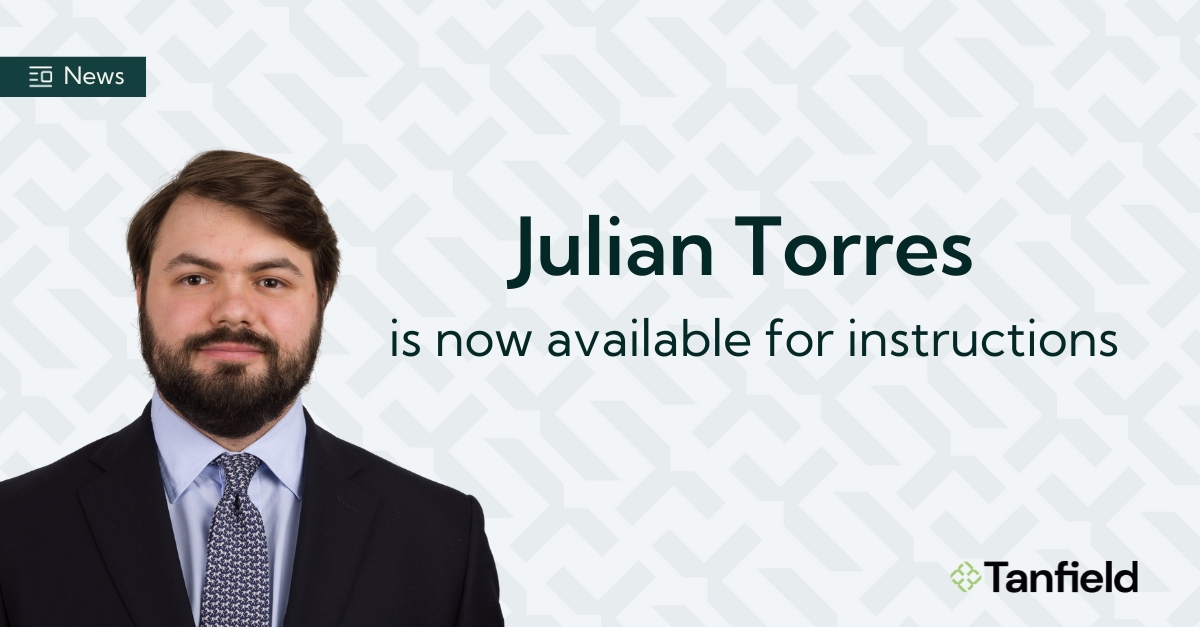 Julian Torres is now available to take on instructions