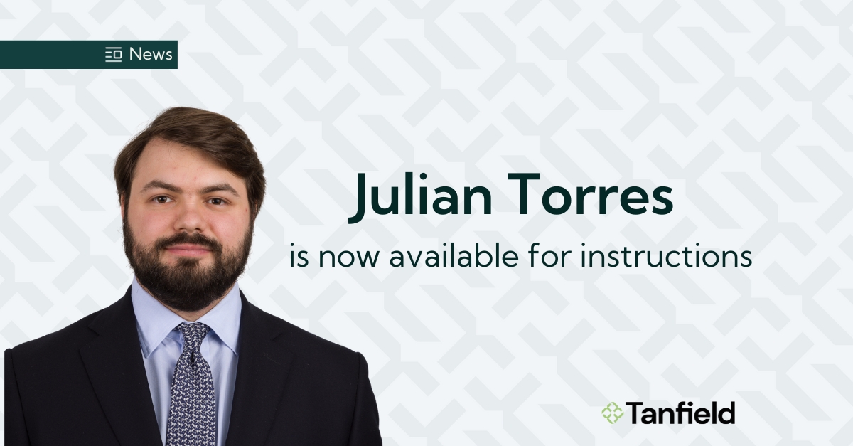 Julian Torres is now available to take on instructions