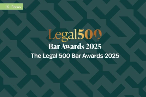 Tanfield shortlisted for Property Chambers of the Year, Property Silk of the Year and Property Junior of the Year at Legal 500 Bar Awards