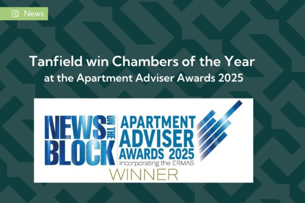 Tanfield win Chambers of the Year at the Apartment Adviser Awards- Incorporating the ERMAs!