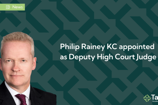 Philip Rainey KC appointed as Deputy High Court Judge