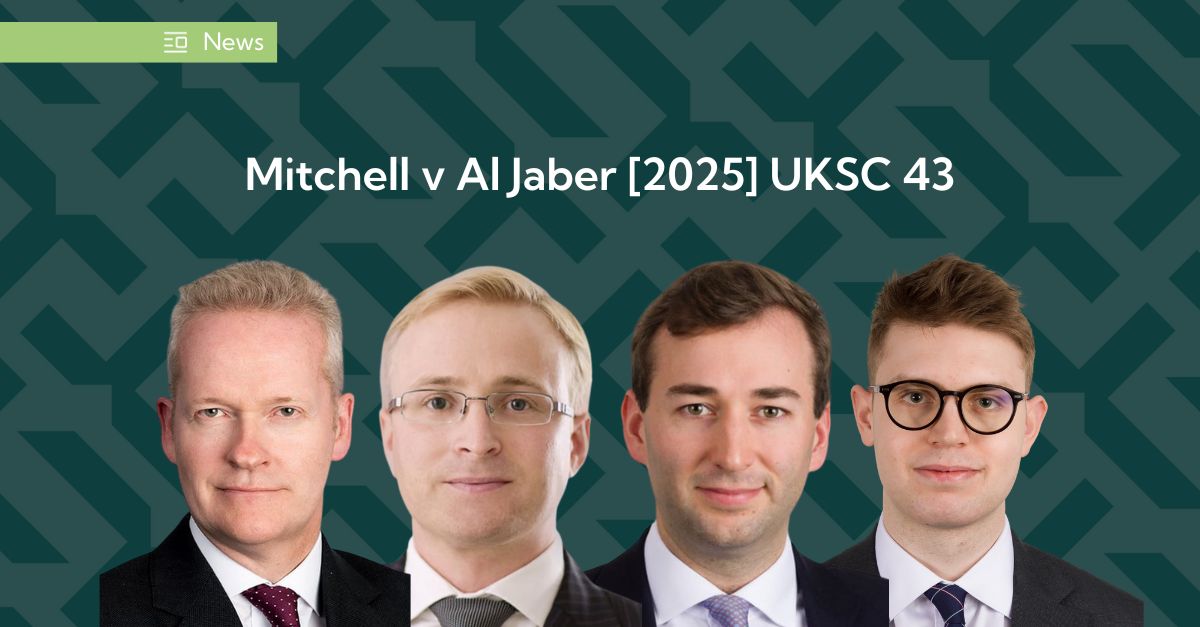 The Lawyer’s Top 10 appeals of 2025 – Philip Rainey KC, Marc Glover, Andrew Martin and Sami Allan appear in the important new Supreme Court decision on equitable compensation and vendor’s liens