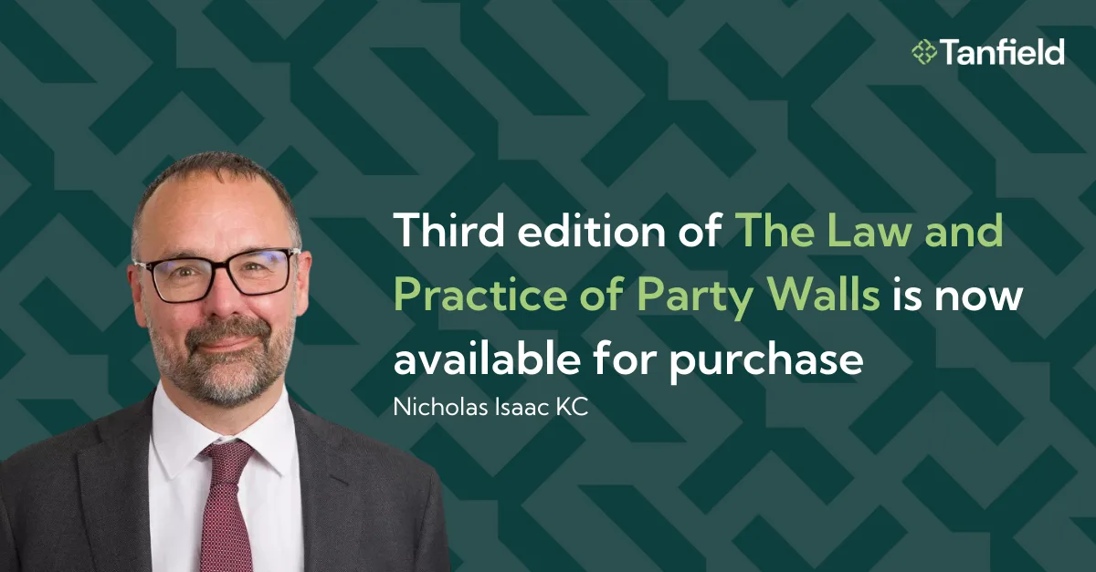 The third edition of The Law and Practice of Party Walls is now available