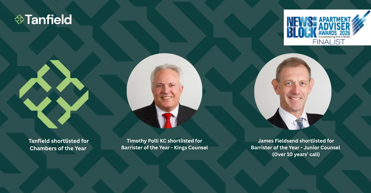Tanfield shortlisted in three categories at The Apartment Adviser Awards 2026