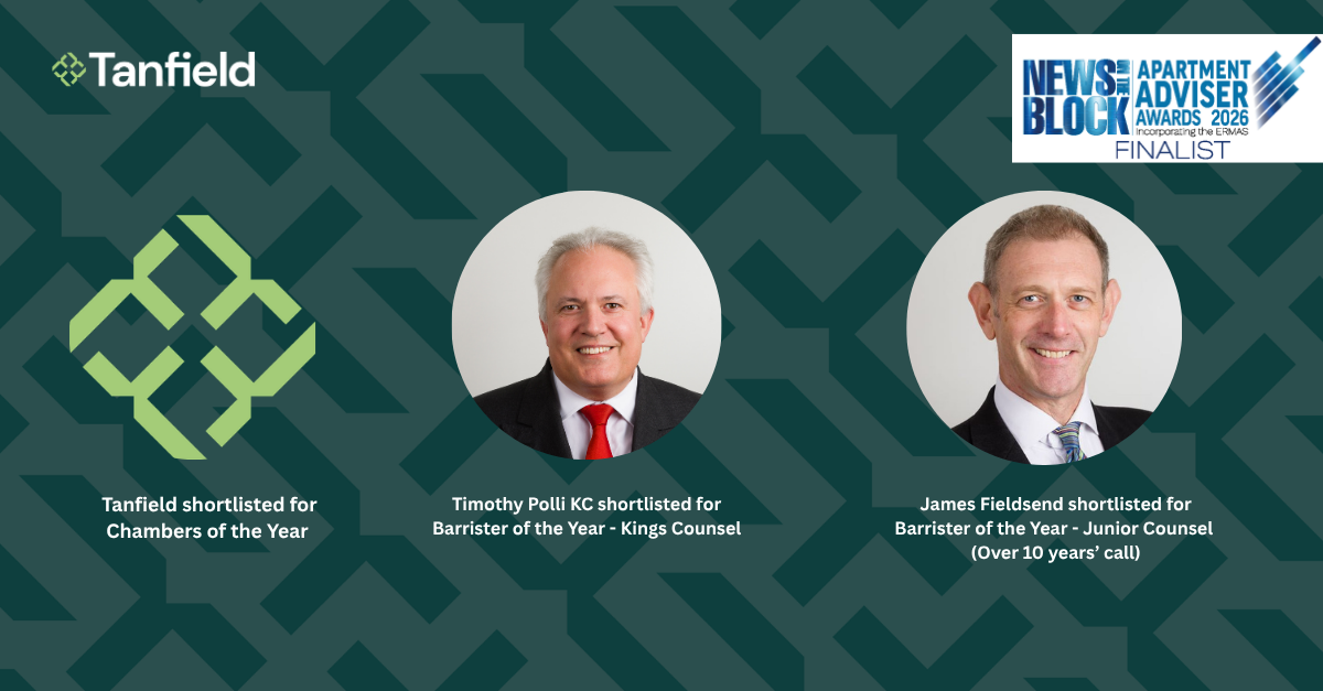 Tanfield shortlisted in three categories at The Apartment Adviser Awards 2026